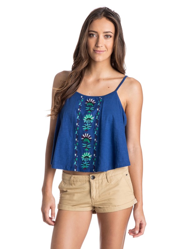 roxy, Avalon Sunset Crop Top, MAZARINE BLUE TRAVELING BOUQUE (prr6) 0 Avalon Sunset Crop Top ARJKT03122 Roxy