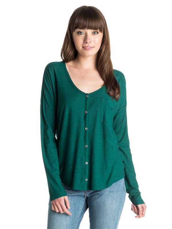 roxy, Still Mountain Long Sleeve Top, STORM (gtd0) 0 Still Mountain Long Sleeve Top ARJKT03185 Roxy