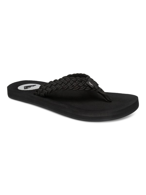roxy, Crescent Flip Flops, BLACK (blk) 0 Crescent Flip Flops ARJL100267 Roxy