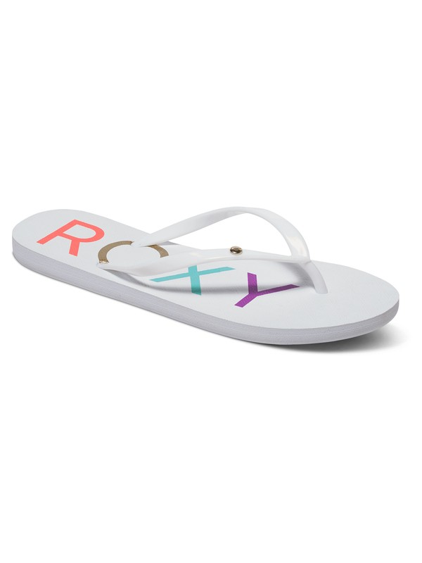 roxy, Sandy - Flip-Flops, WHITE/MET GOLD (wgd) 0 Sandy - Flip-Flops White ARJL100438 Roxy