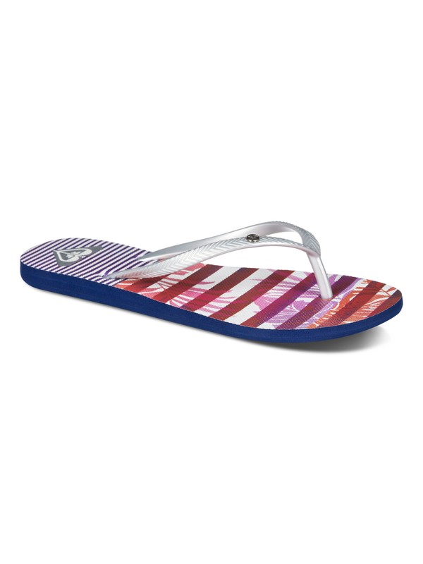 roxy, Bermuda Liberty Flip Flops, SILVER/ROYAL (sry) 0 Bermuda Liberty Flip Flops ARJL100521 Roxy