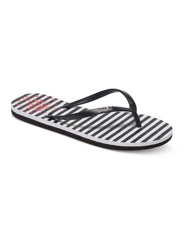 roxy, Viva Stamp - Flip-Flops, BLACK/WHITE/TRUE RED (bwu) 0 Viva Stamp - Flip-Flops Black ARJL100543 Roxy