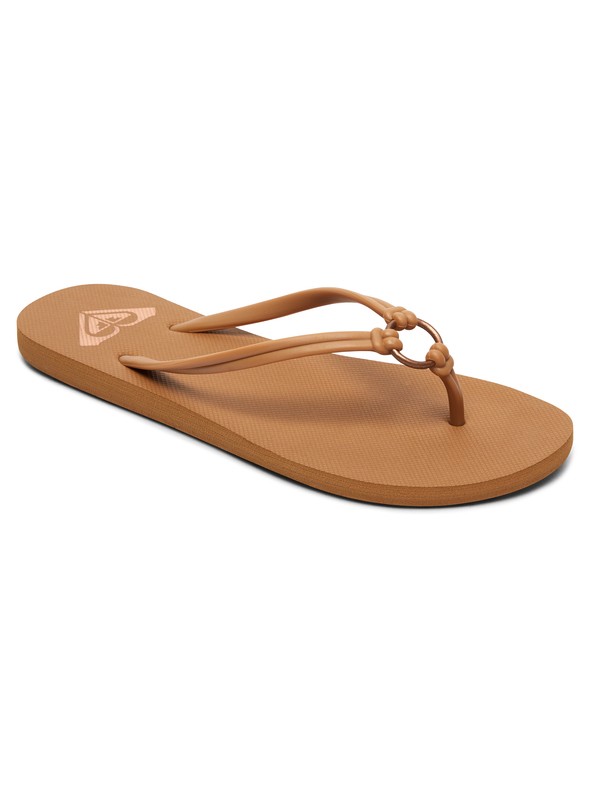 roxy jyll flip flops tan