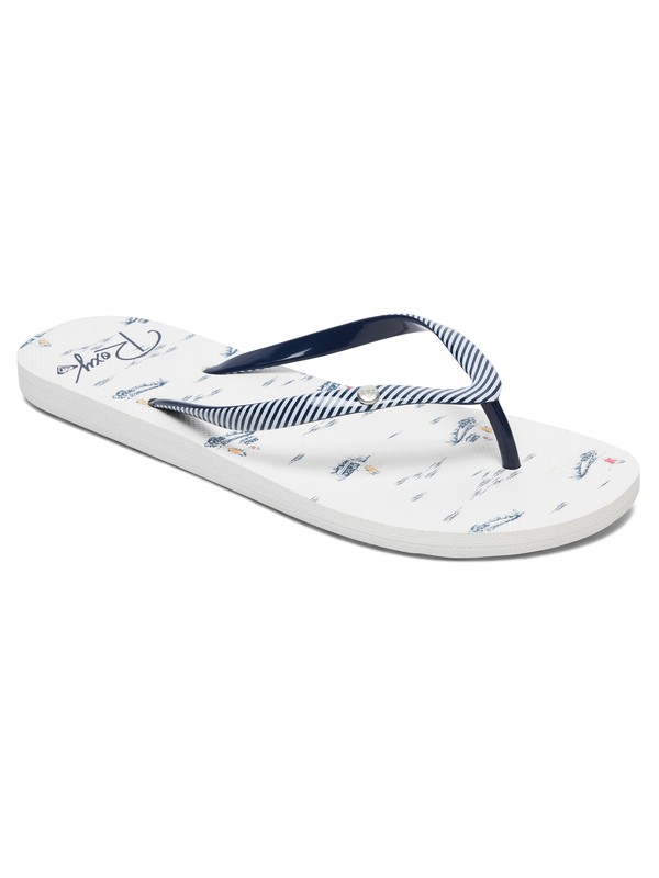 roxy, Portofino - Tongs pour Femme, BLUE/WHITE (bwt) 0 Portofino - Tongs pour Femme Bleu ARJL100668 Roxy