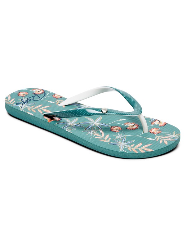 roxy, Portofino - Tongs pour Femme, GREENER PASTURES (gpt) 0 Portofino - Tongs pour Femme Vert ARJL100668 Roxy