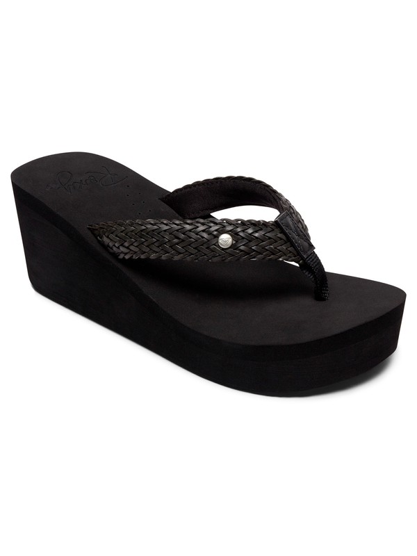 roxy, Mellie Wedge Sandals, BLACK (blk) 0 Mellie Wedge Sandals Black ARJL100675 Roxy