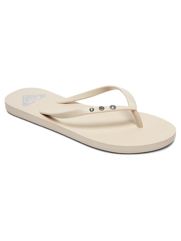 roxy, Viva Glitz - Flip-Flops for Women, CREAM (cre) 0 Viva Glitz - Flip-Flops for Women White ARJL100680 Roxy