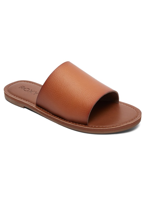 roxy, Kaia Slide Sandals, BROWN (brn) 0 Kaia Slide Sandals Brown ARJL200654 Roxy