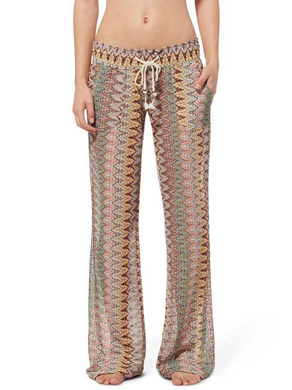 roxy, Oceanside Jacq Pants, SEA SPRAY MULTI CHEVRON (wbs6) 0 Oceanside Jacq Pants ARJNP00025 Roxy