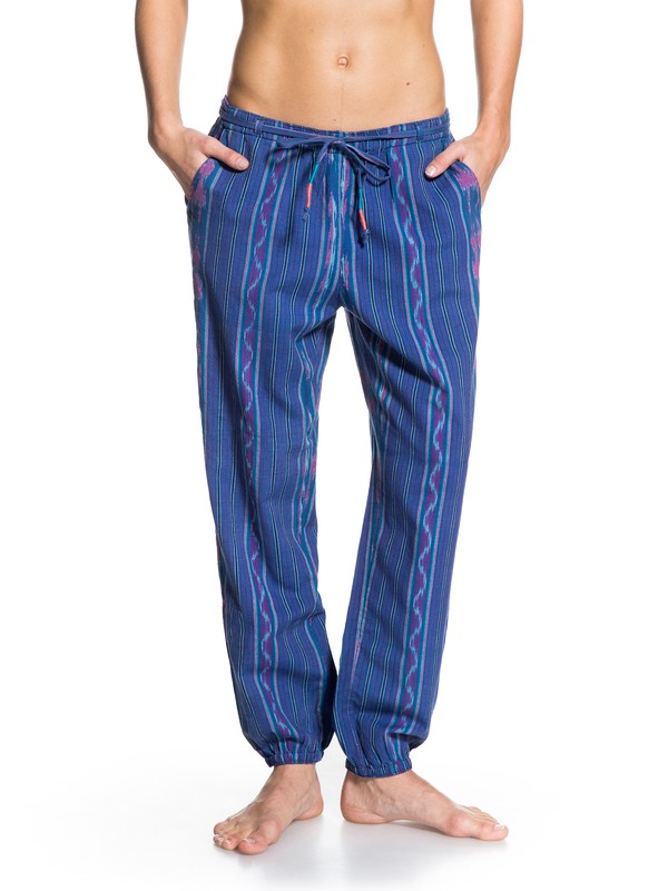 roxy, Midnight Rambler Stripe Pant, ARIZONA OCEAN STRIPE (bsk3) 0 Midnight Rambler Stripe Pant ARJNP03012 Roxy