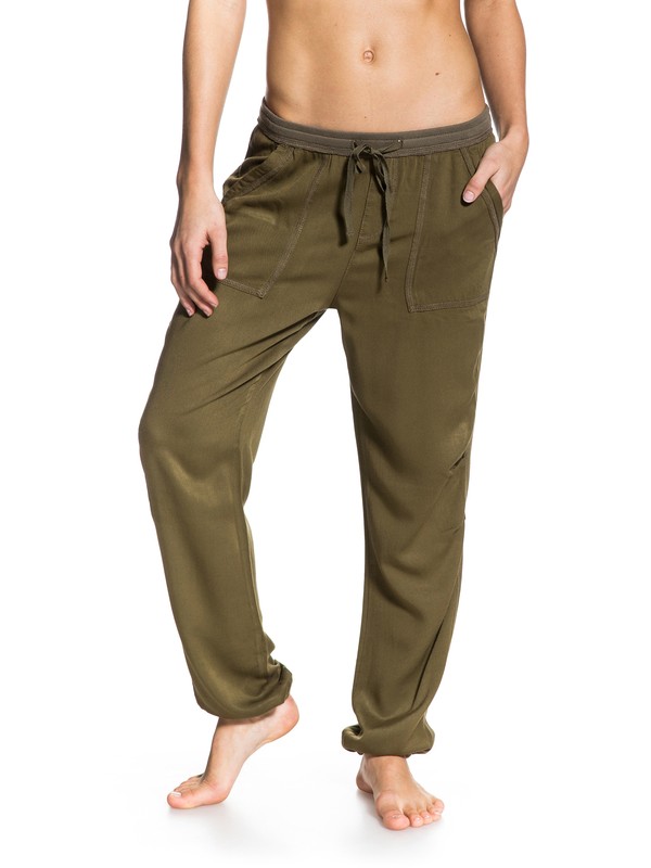roxy, Holly Pant, MILITARY OLIVE (cqw0) 0 Holly Pant ARJNP03017 Roxy