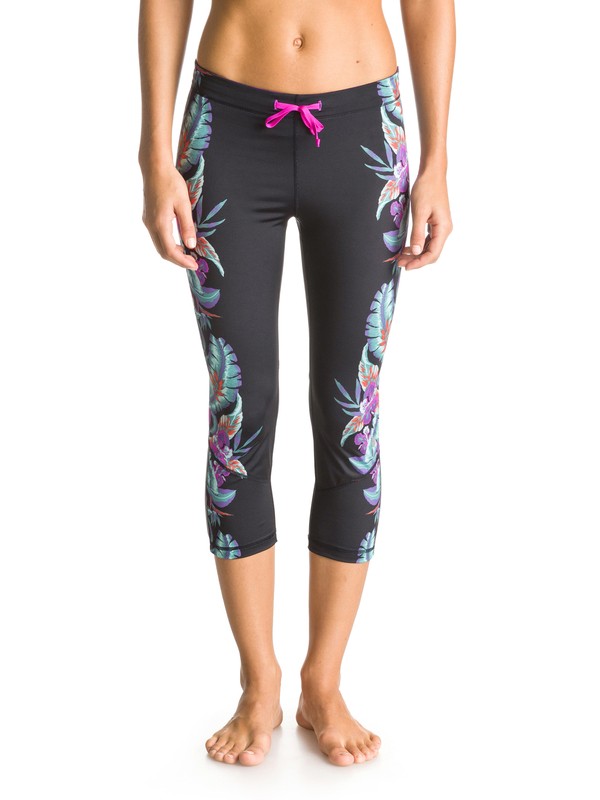 roxy, Showdown Capri Cabana, TRUE BLACK CABANA FLORAL (kvj8) 0 Showdown Capri Cabana ARJNP03024 Roxy