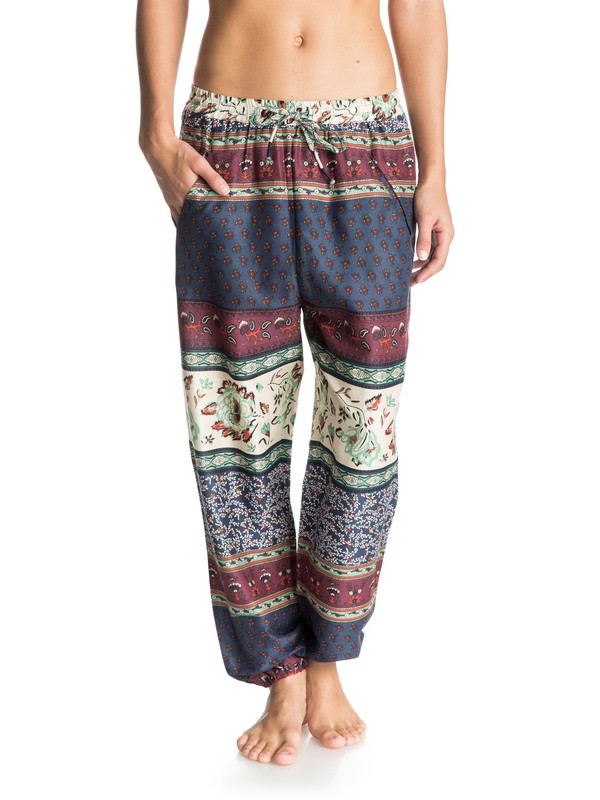 roxy, Sunday Noon Harem Pants, 6628 TIERED PAISLEY ECLIPSE (btc6) 0 Sunday Noon Harem Pants ARJNP03029 Roxy