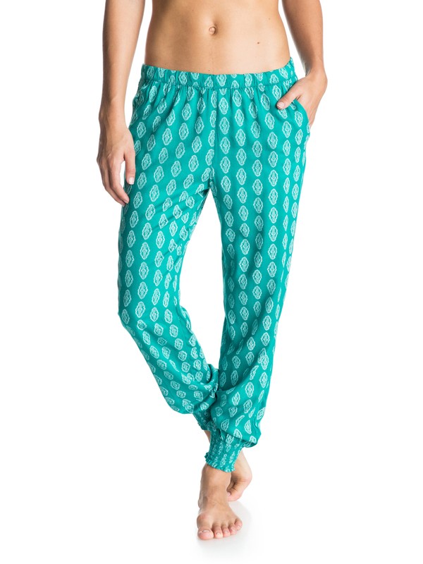 roxy, Sun Hands Harem Pants, SMALL PAISLEY COMBO LAKE BLUE (bnw6) 0 Sun Hands Harem Pants ARJNP03060 Roxy
