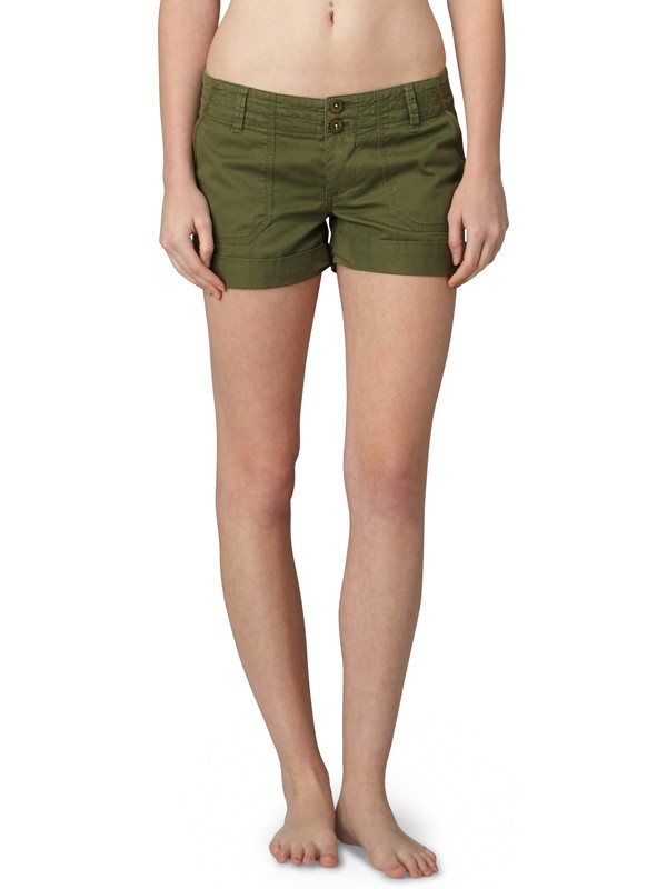 roxy, Side Line Shorts, RECRUIT OLIVE (gpz0) 0 Side Line Shorts ARJNS00036 Roxy