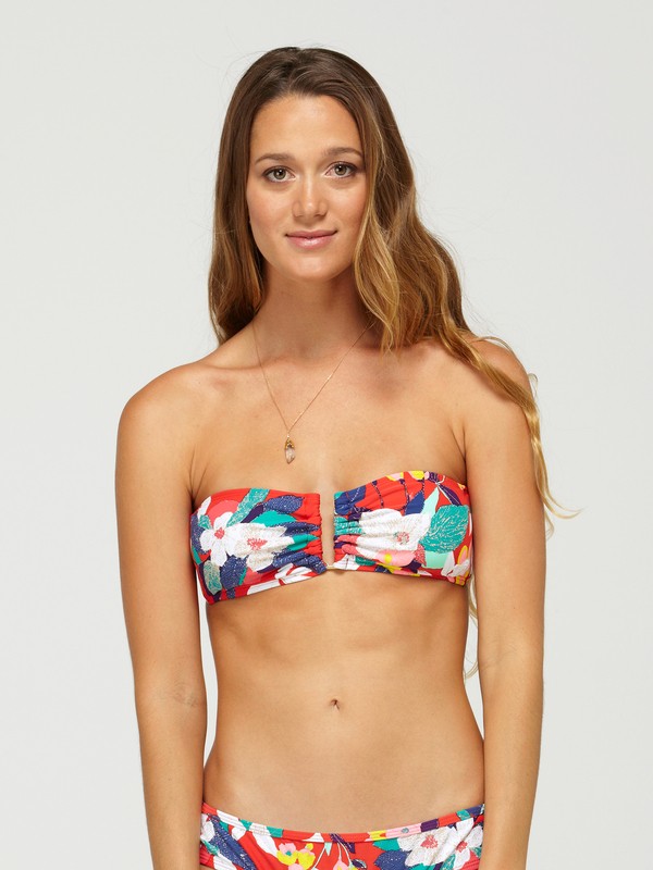 roxy, Tropic Paradise U Bandeau Bikini Top, FLM TOPIC PARADISE (flm) 0 Tropic Paradise U Bandeau Bikini Top ARJS300001 Roxy
