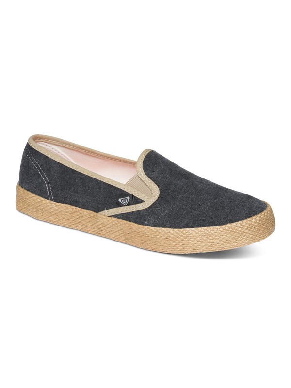 roxy, Redondo Jute Slip On Shoes, BLACK (blk) 0 Redondo Jute Slip On Shoes ARJS300226 Roxy