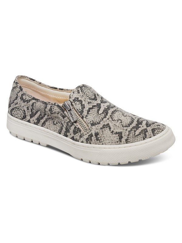 roxy, Juno - Zip Slip-On Shoes, BLACK/WHITE (bkw) 0 Juno - Zip Slip-On Shoes Black ARJS300256 Roxy