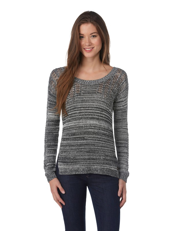 roxy, Cedar Spring Sweater, TRUE BLACK NOVELTY SPACEDYE (kvj6) 0 Cedar Spring Sweater ARJSW00075 Roxy