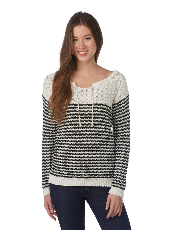 roxy, Abbeywood Sweater, NATURAL WAVY STRIPE (wcl3) 0 Abbeywood Sweater ARJSW00077 Roxy