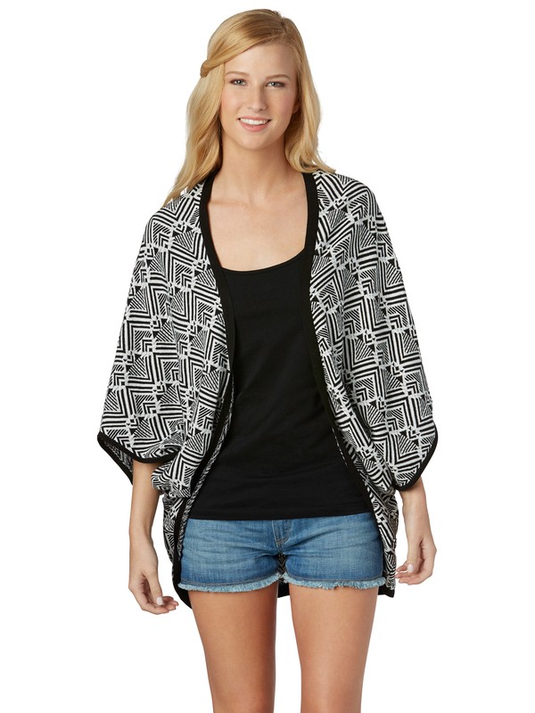 roxy, Days Away Sweater, TRUE BLACK GEO KNIT (kvj6) 0 Days Away Sweater ARJSW00123 Roxy