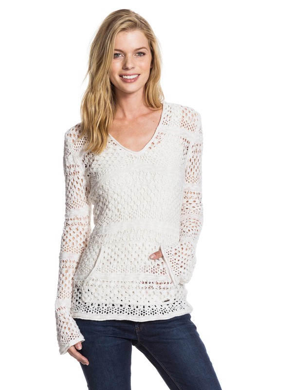 roxy, Gridley Open Knit Poncho, STONE HOLE KNIT STRIPE (sez3) 0 Gridley Open Knit Poncho ARJSW00147 Roxy