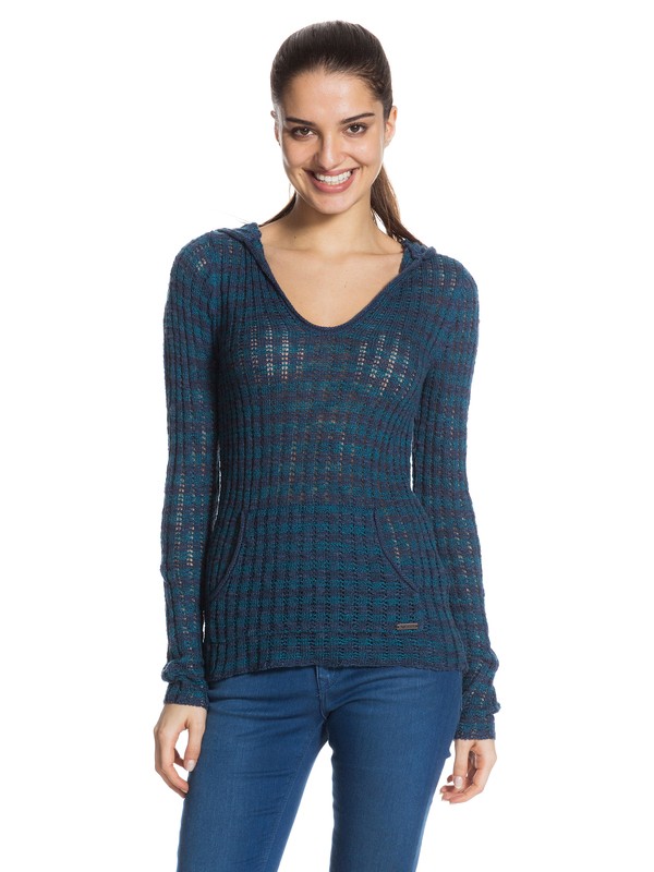 roxy, White Caps Pancho, OMBRE DARK DENIM PATTERN (brq6) 0 White Caps Pancho ARJSW03005 Roxy