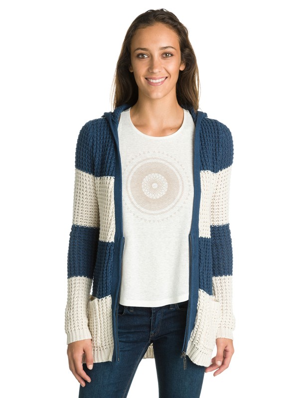roxy, Rocky Stone Sweater, WAFFLE DARK DENIM STRIPE (brq3) 0 Rocky Stone Sweater ARJSW03016 Roxy