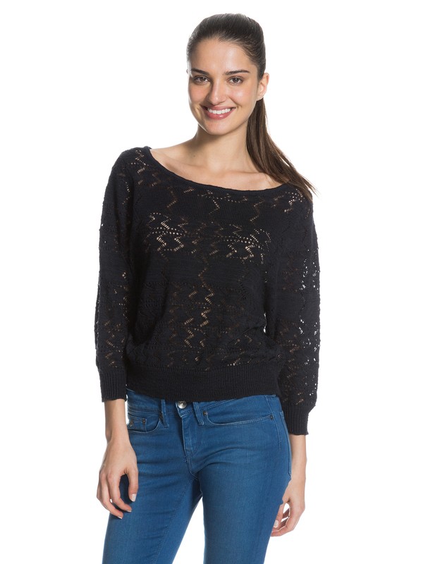 roxy, Lafayette Sweater, LAFAYETTE TRUE BLACK PATTERN (kvj6) 0 Lafayette Sweater ARJSW03032 Roxy