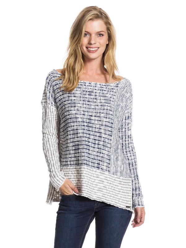 roxy, TRUE BLUE, SURF TIME DARK DENIM STRIPE YD (brq3) 0 TRUE BLUE ARJSW03038 Roxy