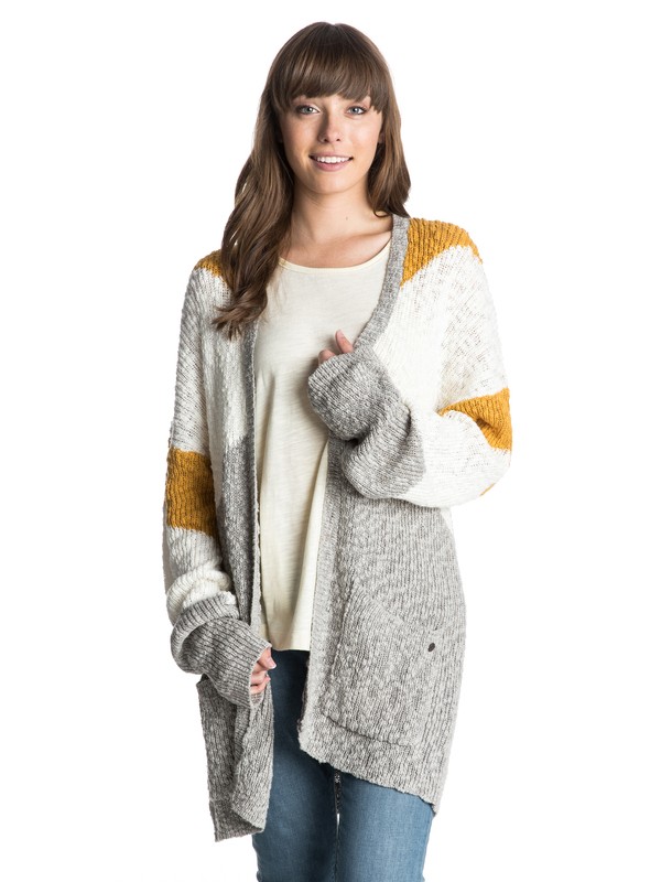 roxy, KIMONO SWEATER, COLOR BLOCK SEA SPRAY PATTERN (wbs6) 0 KIMONO SWEATER ARJSW03041 Roxy