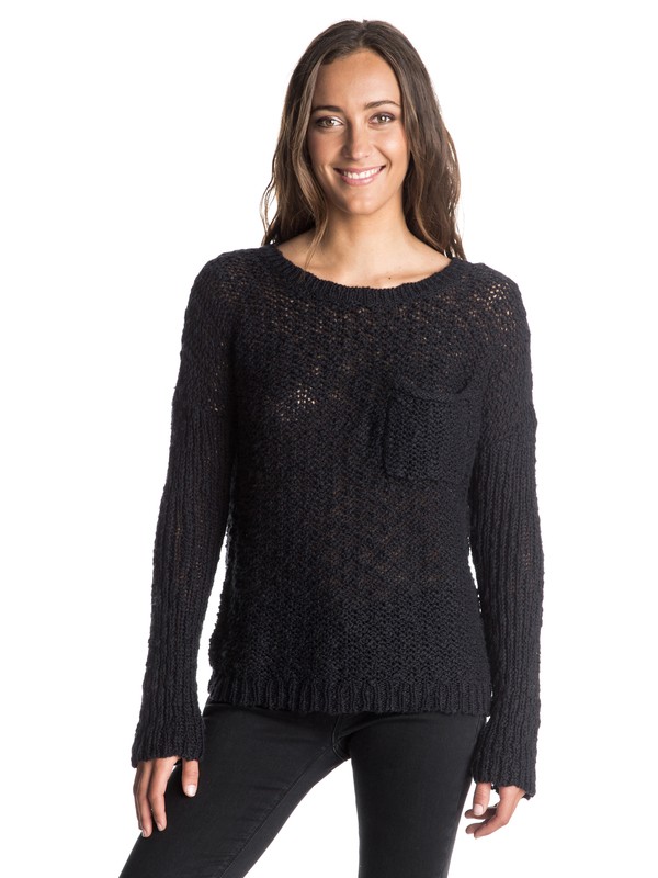 roxy, Good Day Sunshine Sweater, TRUE BLACK (kvj0) 0 Good Day Sunshine Sweater ARJSW03149 Roxy