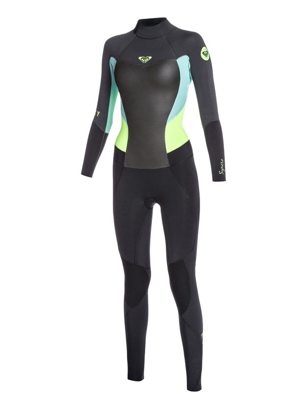 roxy, Syncro 3/2 Back Zip GBS Wetsuit, GRAPHITE / SEA FOAM / LIME / B (xkgg) 0 Syncro 3/2 Back Zip GBS Wetsuit ARJW100001 Roxy