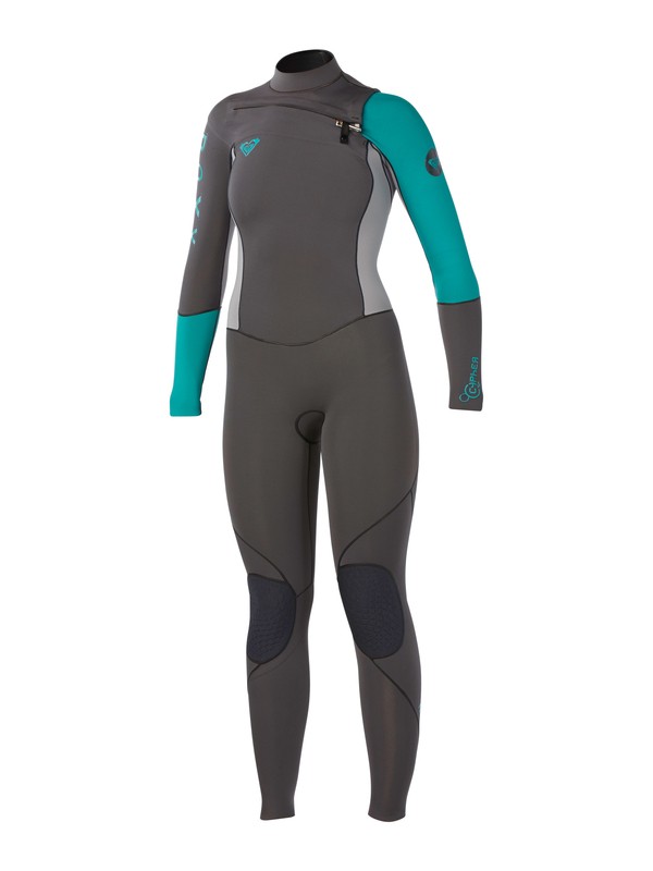 roxy, Cypher 3/2mm Fullsuit Chest Zip, GRAPHITE/GREEN (xkkg) 0 Cypher 3/2mm Fullsuit Chest Zip ARJW103000 Roxy
