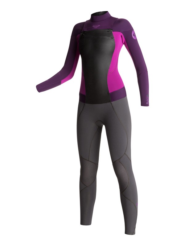 roxy, Syncro 4/3 mm Fullsuit Chest Zip, GRAPHITE/PURPLE (xkkp) 0 Syncro 4/3 mm Fullsuit Chest Zip ARJW103009 Roxy