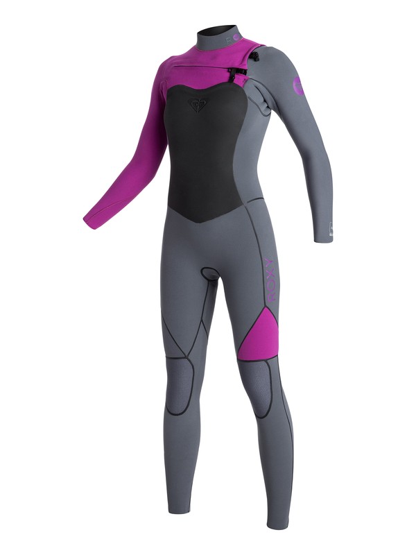 roxy, 3/2mm AG47 Performance Chest Zip Fullsuit, DEEP GRAY/ VIOLET (xssm) 0 3/2mm AG47 Performance Chest Zip Fullsuit ARJW103019 Roxy