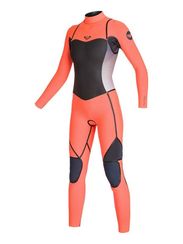 roxy, Syncro LFS 4/3mm - Back Zip Wetsuit, GRAPHITE / F.PEACH (xkkm) 0 Syncro LFS 4/3mm - Back Zip Wetsuit ARJW103040 Roxy