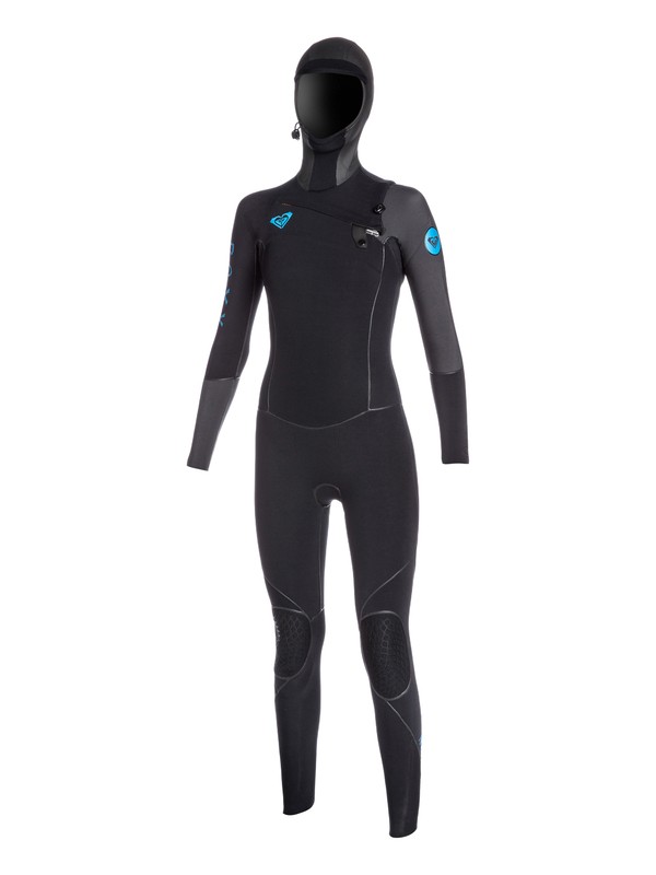 roxy, Cypher 5/4/3mm Hooded Chest Zip Hydrolock Wetsuit, BLACK / GRAPHITE (xkks) 0 Cypher 5/4/3mm Hooded Chest Zip Hydrolock Wetsuit ARJW200000 Roxy