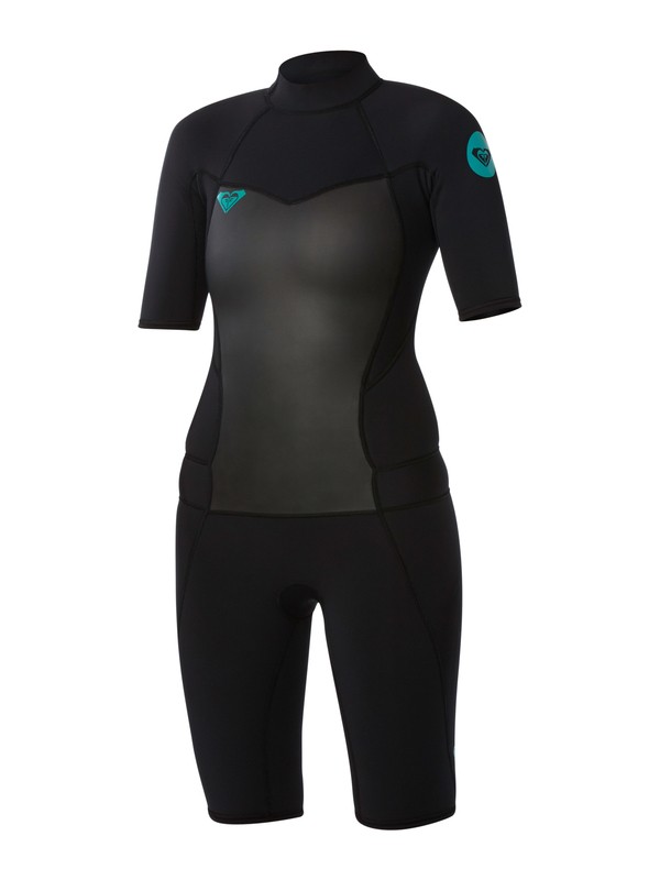 roxy, Syncro 2mm Short Sleeve Back Zip Springsuit, BLACK (kvd0) 0 Syncro 2mm Short Sleeve Back Zip Springsuit ARJW503001 Roxy
