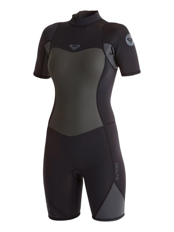 roxy, Syncro Flatlock 2mm - Short Sleeve Back Zip Springsuit, BLACK (kvd0) 0 Syncro Flatlock 2mm - Short Sleeve Back Zip Springsuit ARJW503007 Roxy