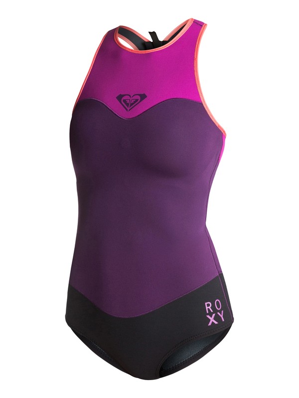 roxy, XY Collection 1 mm Bikini Racer Wetsuit, MULBERRY/VIOLET/CORAL (xppn) 0 XY Collection 1 mm Bikini Racer Wetsuit ARJW603007 Roxy