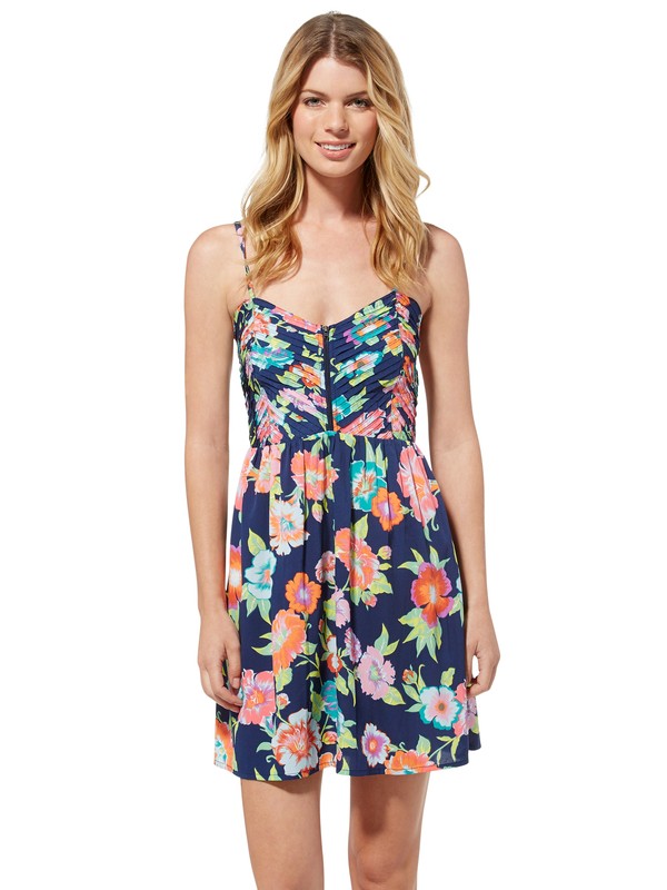 roxy, Shore Thing Dress, ESATE BLUE TROPICAL FLORAL (bsw6) 0 Shore Thing Dress ARJWD00066 Roxy
