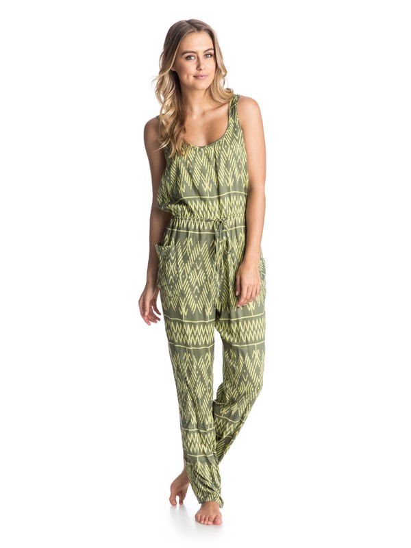 roxy, Love Is Enough Romper, CYPRESS IKAT THREADS PATTERN (gra6) 0 Love Is Enough Romper ARJWD03062 Roxy