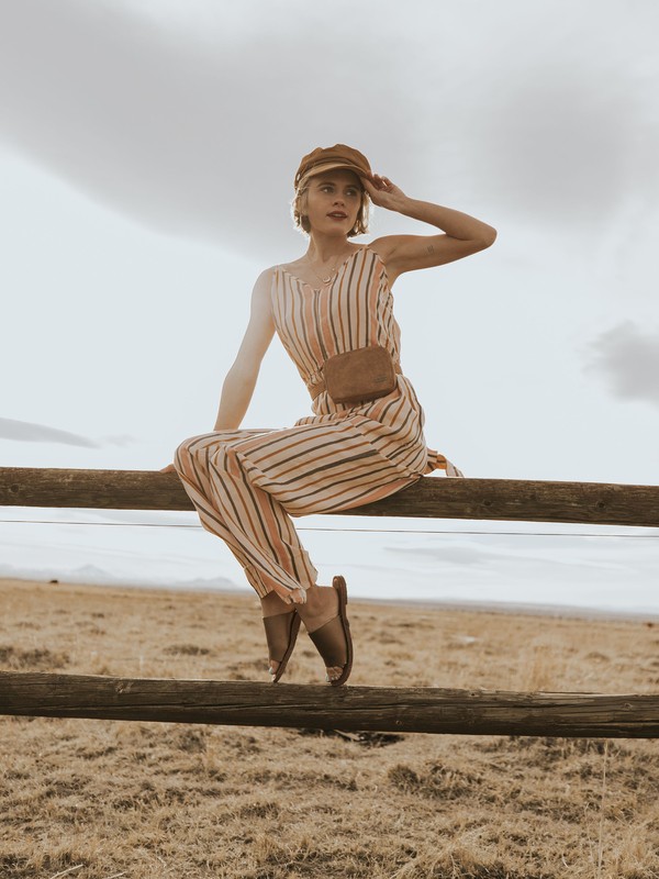 roxy, Cha Cha For Now Ankle-Length Jumpsuit, CREAM TAN MACY STRIPE (tem3) 0 Cha Cha For Now Ankle-Length Jumpsuit Beige ARJWD03234 Roxy