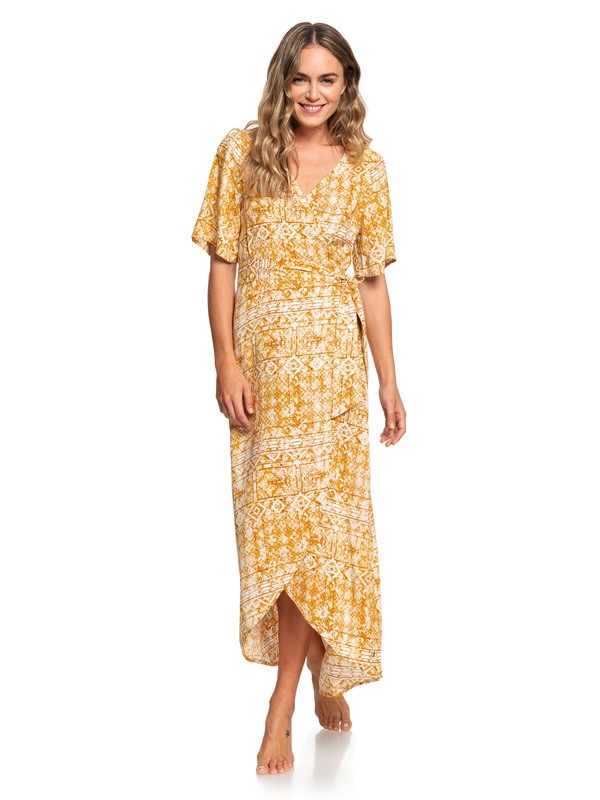 roxy, Keep The Seas Bell Sleeve Dress, INCA GOLD DESERT TILE (nmy6) 0 Keep The Seas Bell Sleeve Dress Orange ARJWD03241 Roxy