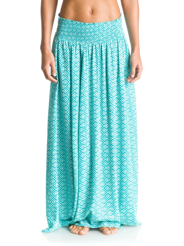 roxy, Mixed Up Maxi Skirt, BALTIC BLUE DIAMOND ZIGS (blk6) 0 Mixed Up Maxi Skirt ARJWK03005 Roxy