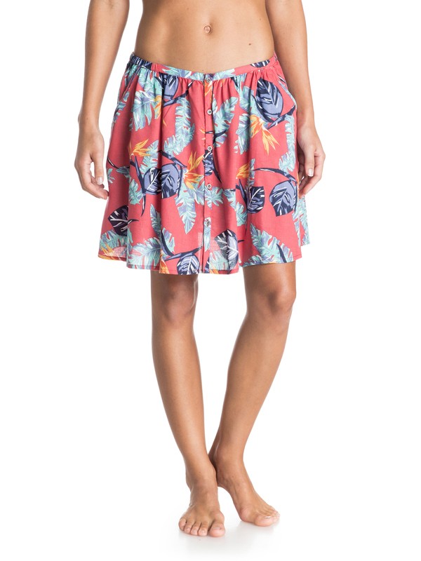 Cosmia - Printed Mini Swing Skirt ARJWK03018 0 Cosmia - Bedruckter, ausgestellter Minirock ARJWK03018 Roxy