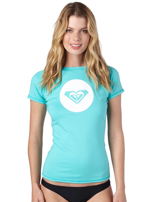 roxy, Shine On Short Sleeve Rashguard, LIGHT JADE (bnf0) 0 Shine On Short Sleeve Rashguard ARJWR00013 Roxy
