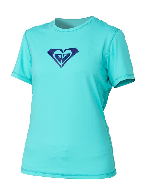 roxy, Basically Roxy Short Sleeve Rashguard, LIGHT JADE (bjr0) 0 Basically Roxy Short Sleeve Rashguard ARJWR00029 Roxy