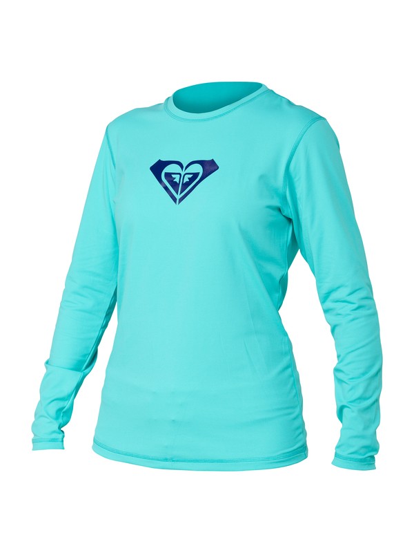 roxy, Basically Roxy Long Sleeve Rashguard, LIGHT JADE (bjr0) 0 Basically Roxy Long Sleeve Rashguard ARJWR00030 Roxy